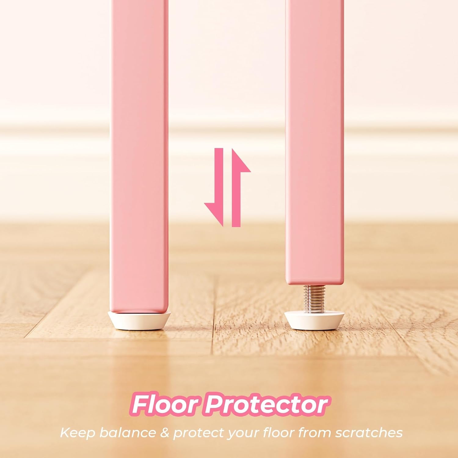 L-Shaped 47-Inch Computer Desk with Reversible Storage Shelves, Corner Gaming and Writing Desk for Home Office, Metal Frame, Pink