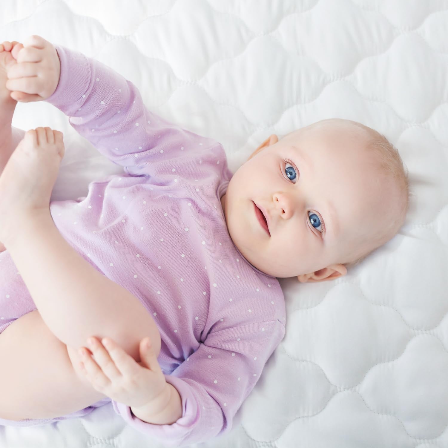 Pack and Play Mattress Pad Sheets Cover Waterproof, Soft Quilted Fit Graco Pamo Babe Pack and Play Mattress Protector 27" X 39", Baby Portable Mini Cribs and Foldable Mattresses Pad