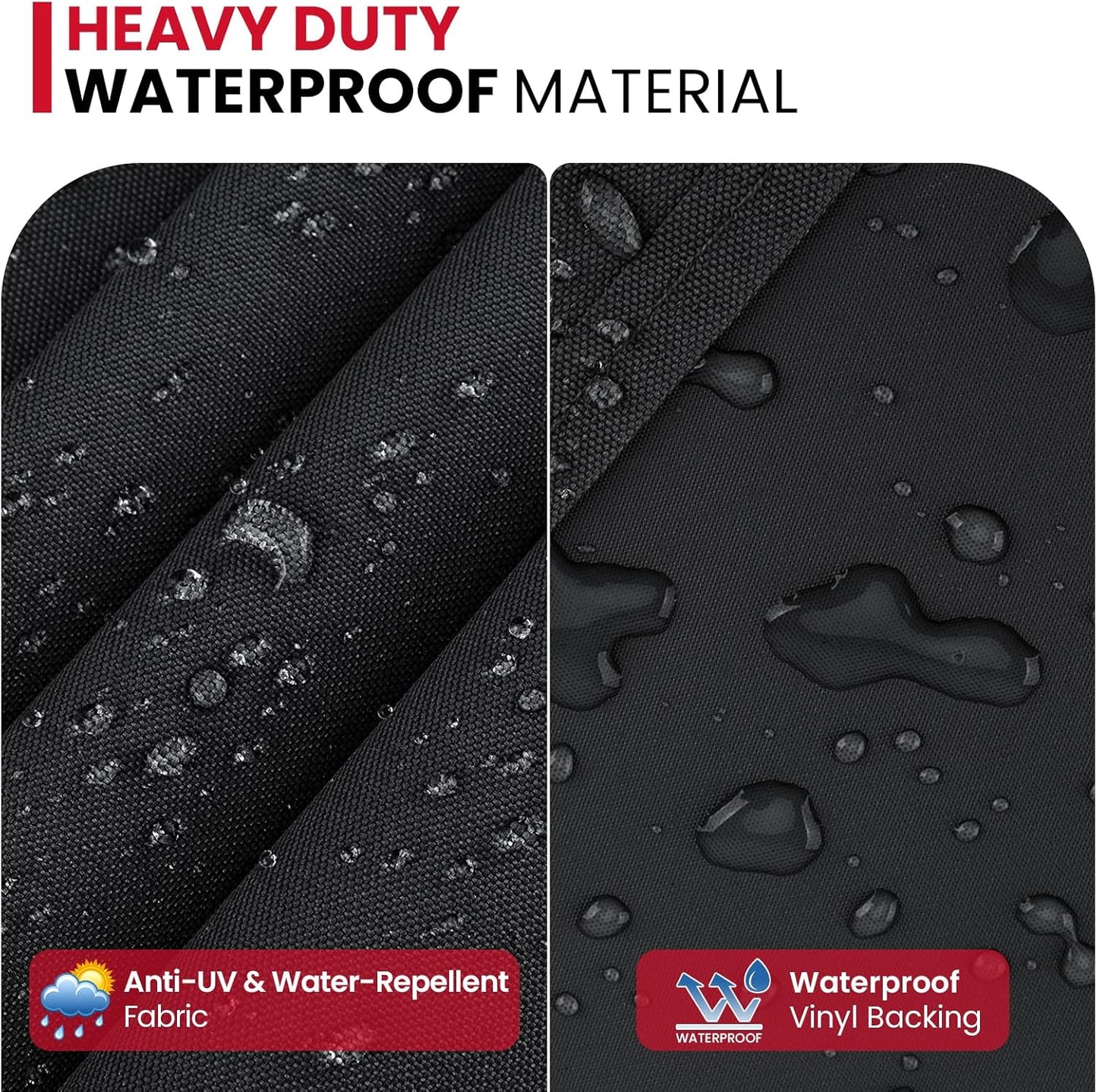 Grill Cover Compatible with Weber Q2000 Q300 Q3000 Q3200 Series with Cart, Compared to Weber 7112, Heavy Duty Waterproof Full Length BBQ Grill Cover 57 Inch, All Weather Protection, Black