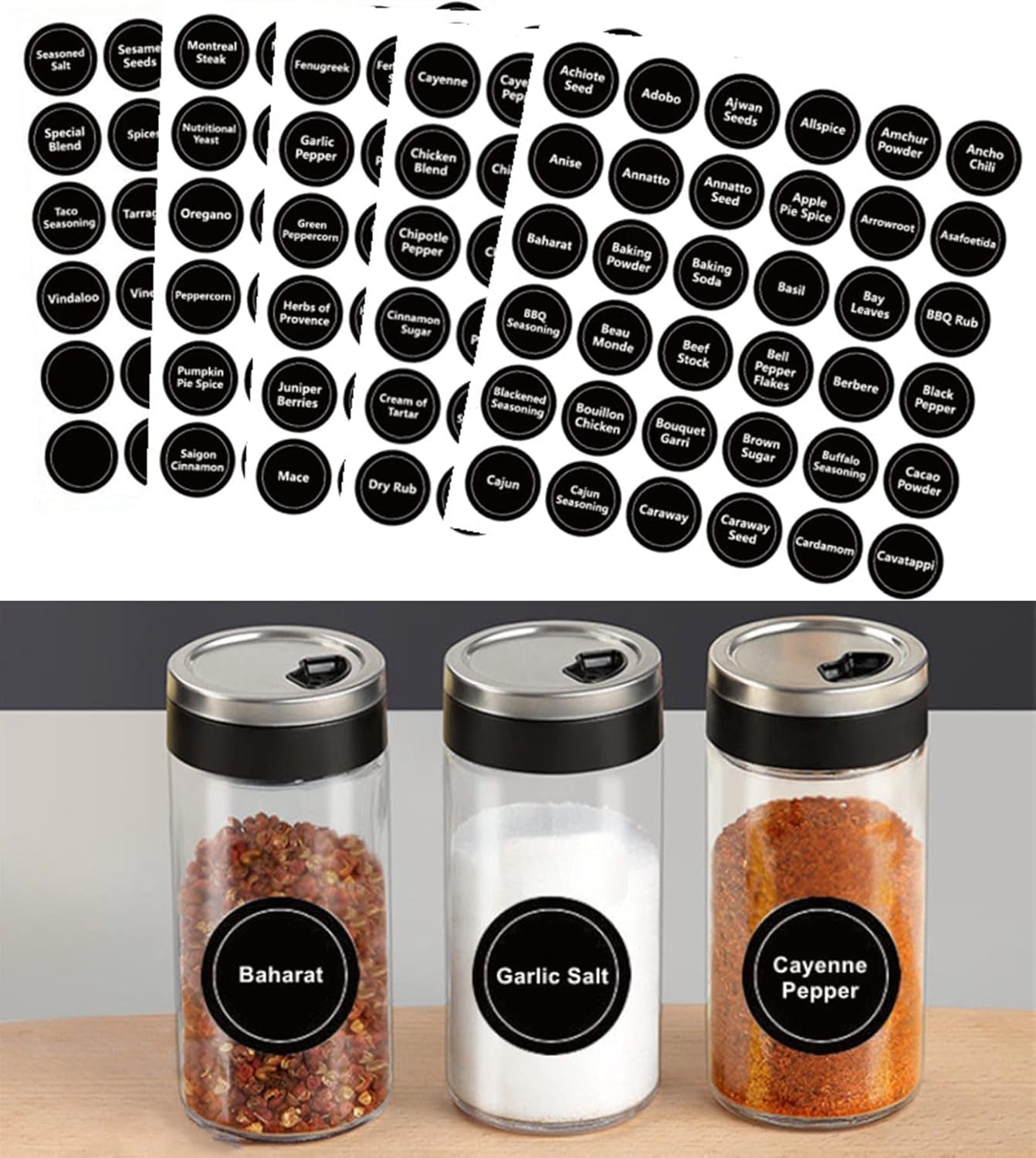 Magnetic Paper Towel Holder for Fridge, Toilet Paper Roll Holder Magnetic Paper Towel Rack Wall Mount and 180 Spice Labels for Food Containers, Chalkboard Labels for Jars