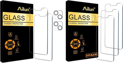 2 Pack Screen Protector for Iphone 13 Mini [5.4 Inch] with 2 Pack Camera Lens Protector and Glass Screen Protector for Iphone 13 Mini [5.4 Inch] 3 Pack