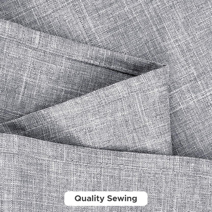 Faux Linen Rectangle Tablecloths: Water and Stain Resistant Farmhouse Style, Washable Burlap Textured Covers for Kitchen and Dining Events (2 Pack, 52x70 Inch, Light Grey)