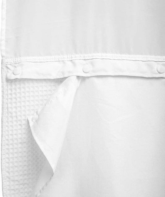 Fabric Snap-In Shower Curtain Liner Replacement, Removable & Washable, Hotel Style, 70X54, White