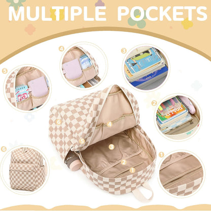 Backpack for Girls Kids Preschool Backpack with Lunch Box Kindergarten Bookbag Toddler School Bags Set