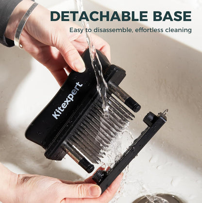 Meat Tenderizer 48 Ultra Sharp Blades Meat Tenderizer Tool with Stainless Steel Needle, Detachable Base for Easy Cleaning, Heavy Duty Tenderizer for Chicken, Steak