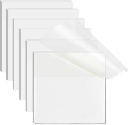 Transparent Sticky Notes - 3X3 Inch Clear, Waterproof Translucent Notes for Annotation - 300 Sheets