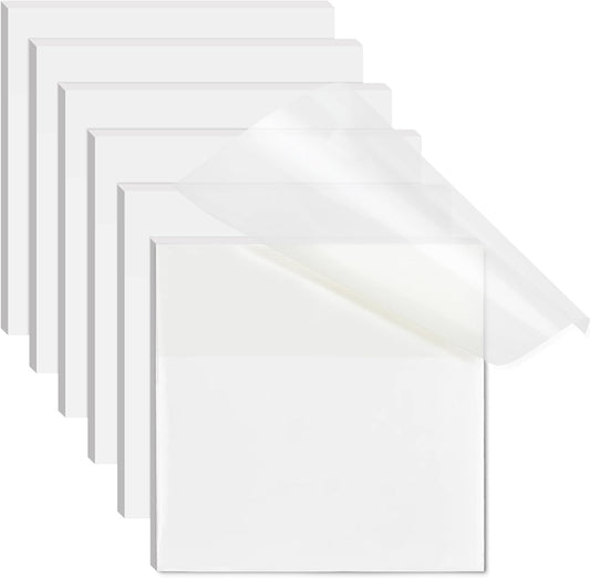 Transparent Sticky Notes - 3X3 Inch Clear, Waterproof Translucent Notes for Annotation - 300 Sheets