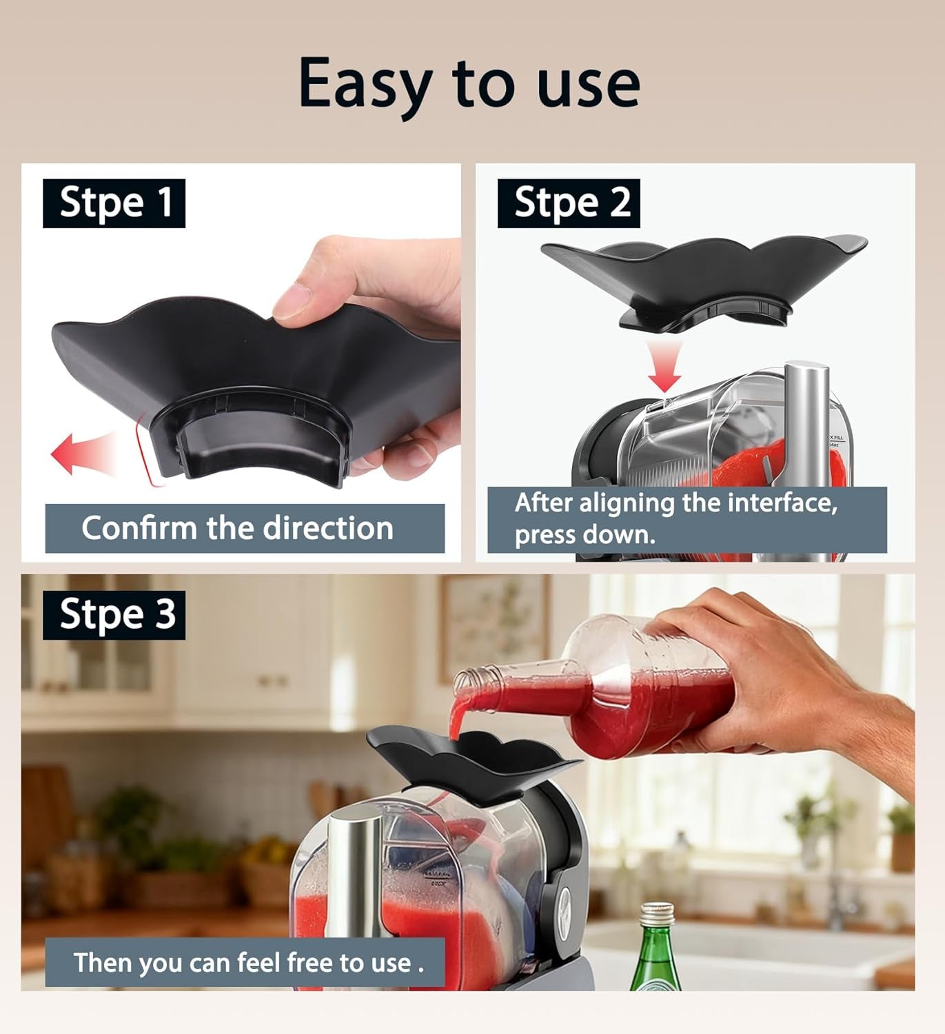 Funnel for Ninja Slushie Machine,Anti-Splash Flow Hood Prevent the Liquid from Spilling for Ninja Slushie Machine Fs301&Fs300,Slushie Machine Accessories