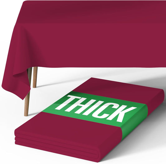 Rectangle Table Cloth 60" X 84" – Durable Polyester Tablecloth Offers Reusable & Washable Protection, Ideal for Outdoor Party, Picnic, Wedding, Banquet and Birthday, Fuchsia