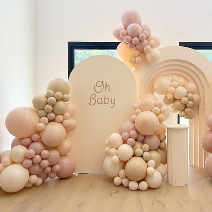 110Pcs Nude Balloon Arch Garland Kit, 18 12 10 5 Inch Apricot Balloons Different Sizes for Birthday Party Decorations
