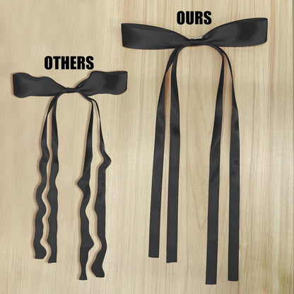 Hair Bows for Women,10 PCS Large Bow Hair Clips Tassel Ribbon Bowknot with Long Tail,Ribbon Hair Bows Barrettes for Thick Thin Hair,Nonslip Hair Accessories Christmas Birthday Gifts