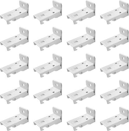 Wall Mount Brackets for Flexible Curtain Track, Bendable Curtain Track Wall Mounting Hardware (20 PCS)