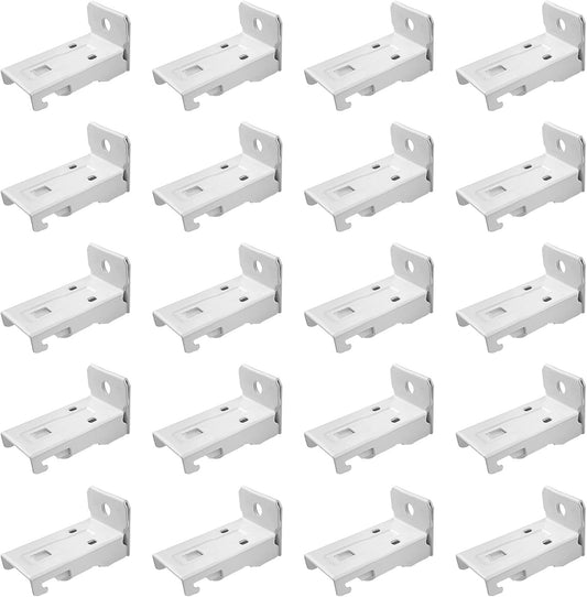 Wall Mount Brackets for Flexible Curtain Track, Bendable Curtain Track Wall Mounting Hardware (20 PCS)
