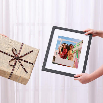 11X14 Picture Frame, Display Pictures 8X10 with Mat or 11X14 without Mat, Photo Frame for Wall Mounting, Black, 1 Pack