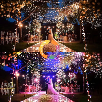 1 Pack Warm White & Multi-Color Battery Operated String Lights, 5M/16.4Ft. 50 Leds Remote Control Timer 12 Modes Optional Twinkle Battery Powered Fairy Lights Sliver Wire Firefly Lights