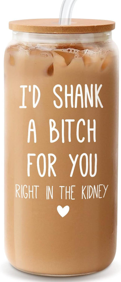 Birthday Gifts for Women Best Friends, Sisters Gifts from Sister, Friendship Gift for Women, Unique Birthday Gift for Friends Female Sister BFF, Bestie - 18 Oz Can Glass