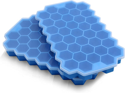 Ice Cube Trays for Freezer with Lid-37 Grid Silicone Ice Cube Tray with Lid for Small Ice Cube Molds, Perfect Kitchen Gadgets Zucchini Nutmeg Ginger Peeler