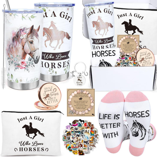 Horse Gifts for Girls, Horse Toys for Girls 6-12 10-12, Horse Stuff for Girl, Horse Accessories Gifts for Horse Lovers, Horse Gifts for Women Girl, Equestrian Gifts, Just a Girl Who Loves Horses Gifts