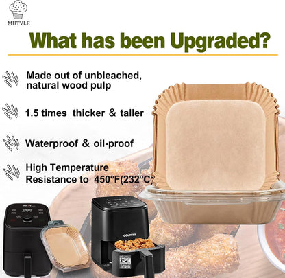 Small Air Fryer Liners for COMFEE' Compact 2.1 Air Fryer, 2 Qt Air Fryer Liners for Instant Pot Vortex Mini, Air Fryer Paper Liners Disposable 2 Qt Mini Liners for Gourmia Compact Digital