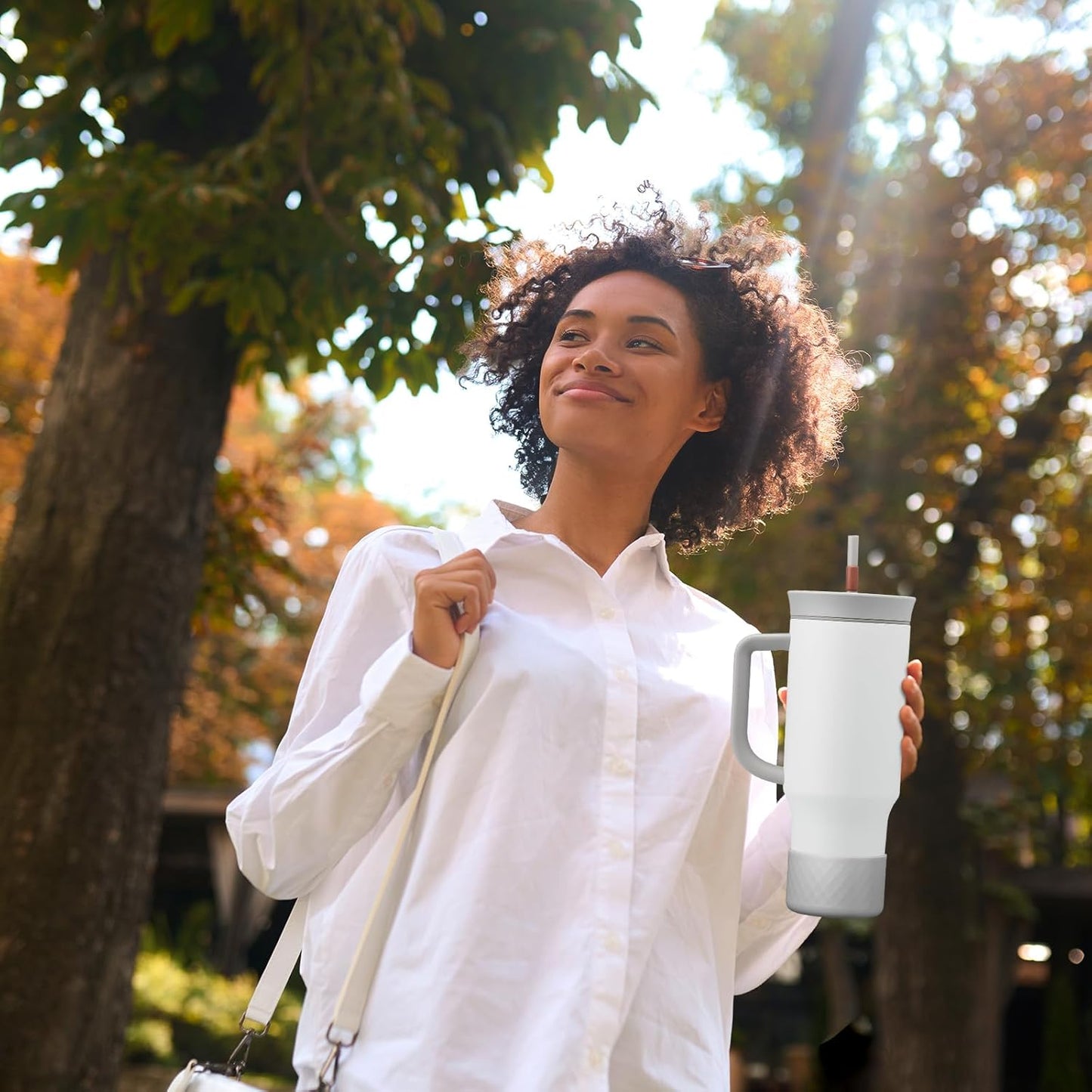 Silicone Boot for Owala 40 Oz Tumbler with Handle, Anti-Slip Protective Sleeve for Stainless Steel Triple Layer Insulated Travel Tumbler Accessories