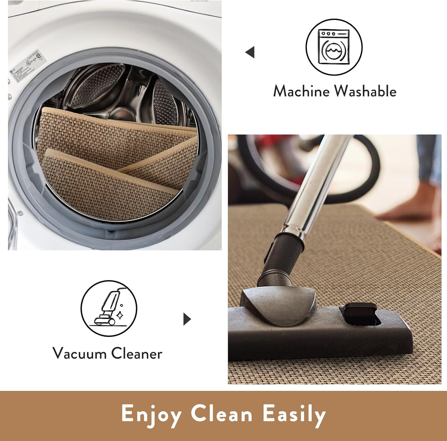 Farmhouse Kitchen Entryway Rug, 2X3 Door Mat Indoor Entrance Washable Small Bathroom Rugs for Bedroom Non Slip Neutral Indoor Floor Carpet for Front Door Porch, Beige