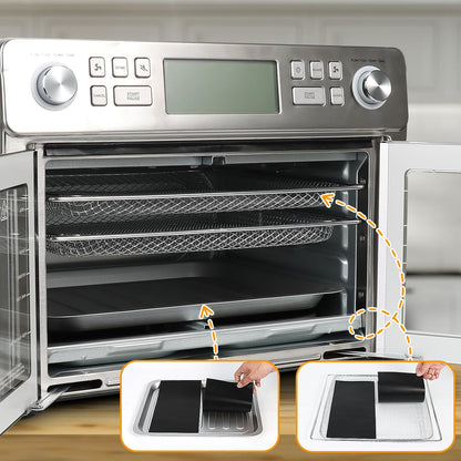 4 Pcs Air Fryer Oven Liners for Emeril Lagasse Dual Zone 360 Air Fryer Oven, Small Size Airfryer Liners Reusable Accessories for Emeril Lagasse Dual Zone Toaster