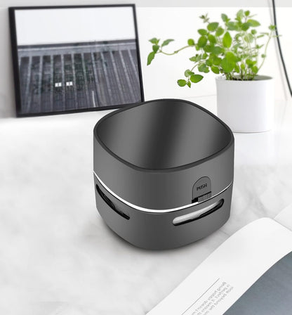 Desktop Vacuum Cleaner, Mini Table Dust Sweeper Energy Saving,High Endurance up to 400 Mins,360º Rotatable Design for Keyboard/Home/School/Office (Black)