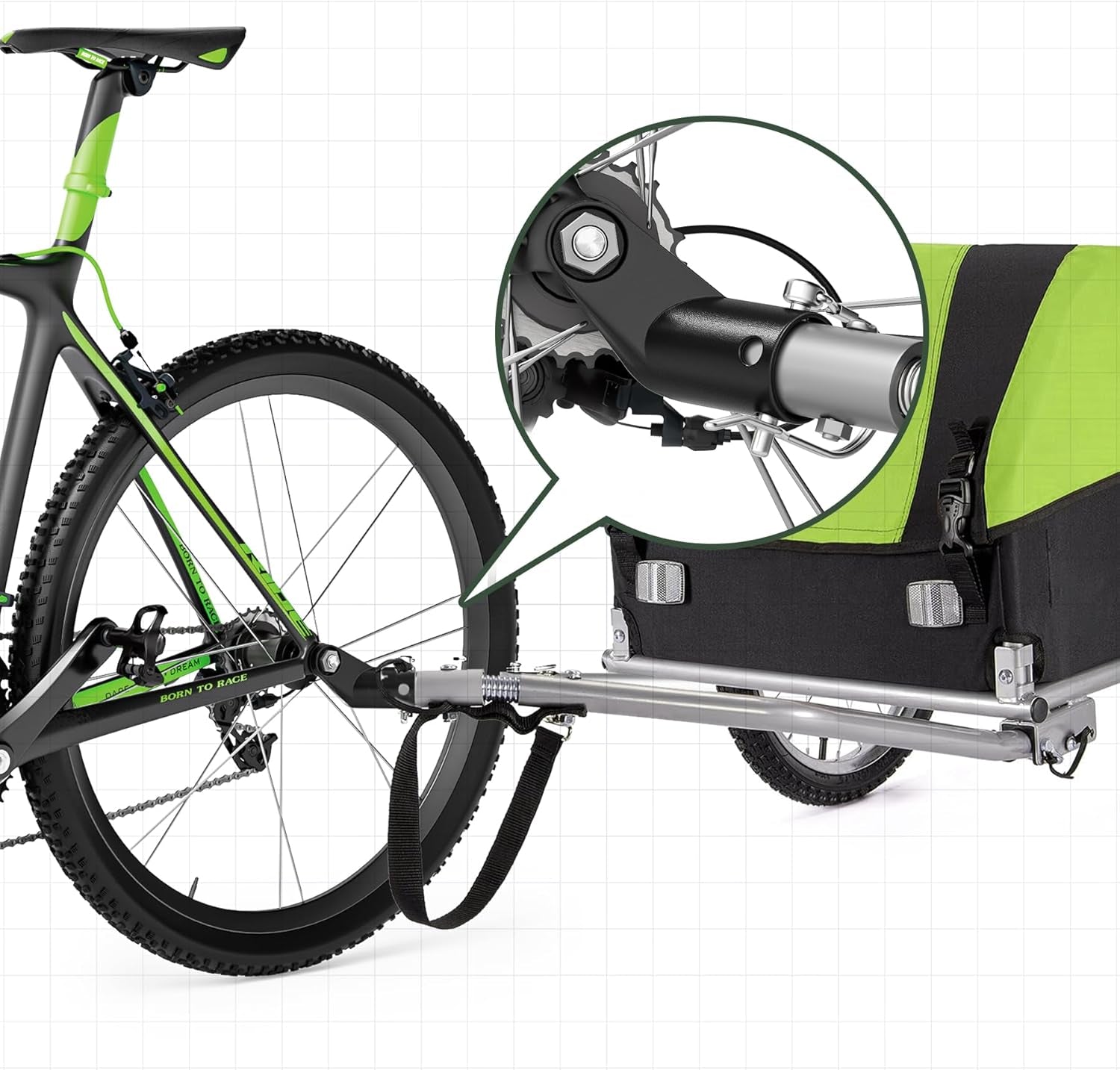 Upgraded Bike Trailer Attachment Coupler for Instep & Schwinn Bike Trailers, Bicycle Trailer Hitch Bike Cargo Trailer Coupler