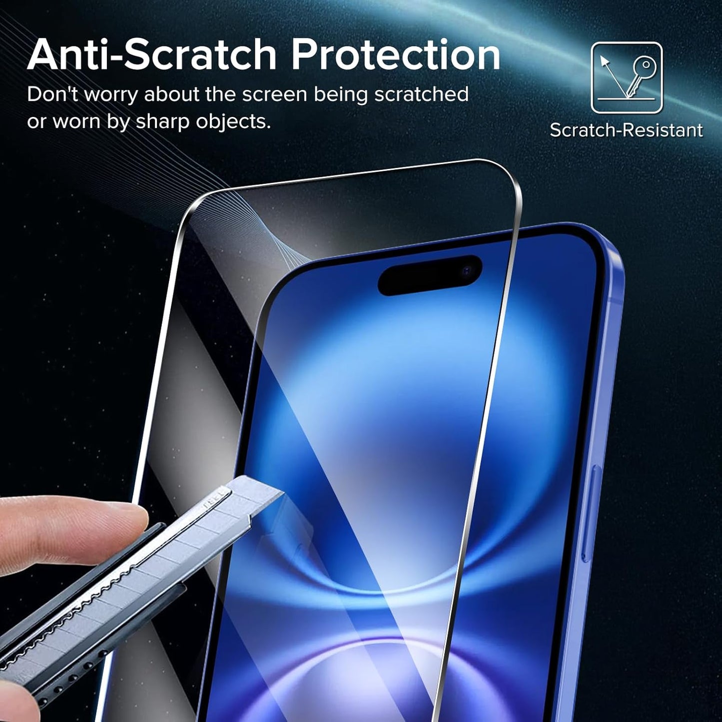 2-Pack Tempered Glass for Iphone 16 6.1"/ Iphone 15 6.1" Screen Protector with [Alignment Frame], Anti-Scratch, Case Friendly, Transparent HD Clear Film