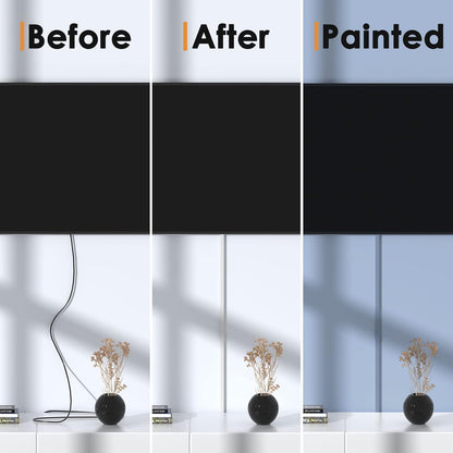 254In Cord Hider, One-Wire Cable Hider, Cable Covers for Cords on Wall, Easy-To-Install Cable Hiders for Mounted Tv, Cable Management Kit, L16.9In W0.59 H0.4In, White