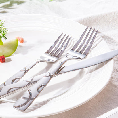 20-Piece Premium Stainless Steel Silverware Set for 4, Mirror Polished Flatware with Spoons, Forks, and Knives, Modern Kitchen Utensils