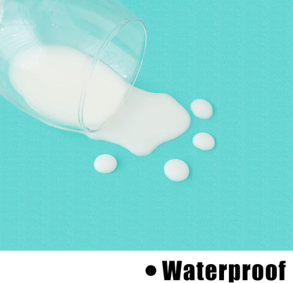 2 Pack Rectangle Vinyl Tablecloth, Waterproof Spillproof Plastic Flannel Backed Table Cloth, Wipe Clean Table Cover for Dining, Buffet Parties and Camping (Teal, 52" X 70")