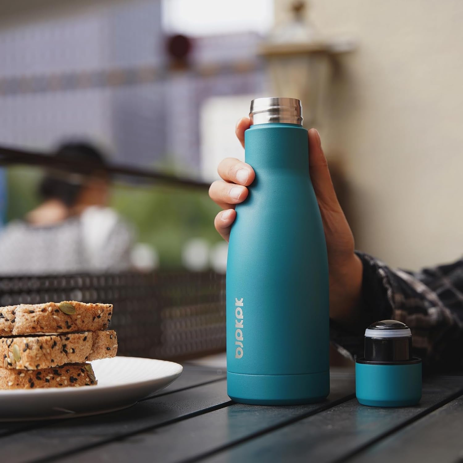 25Oz Insulated Water Bottle Double Wall Vacuum Insulated Stainless Steel Water Bottles for Spots Keep Cold and Hot,Dark Grey