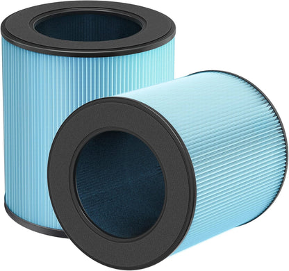 MK03 Air Filter Replacement - 2 Pack, 4-In-1 HEPA Filter Compatible with POMORON MJ003H Air Purifier, Replaces MG03JHLX/DH-JH03/MJ003H-RF