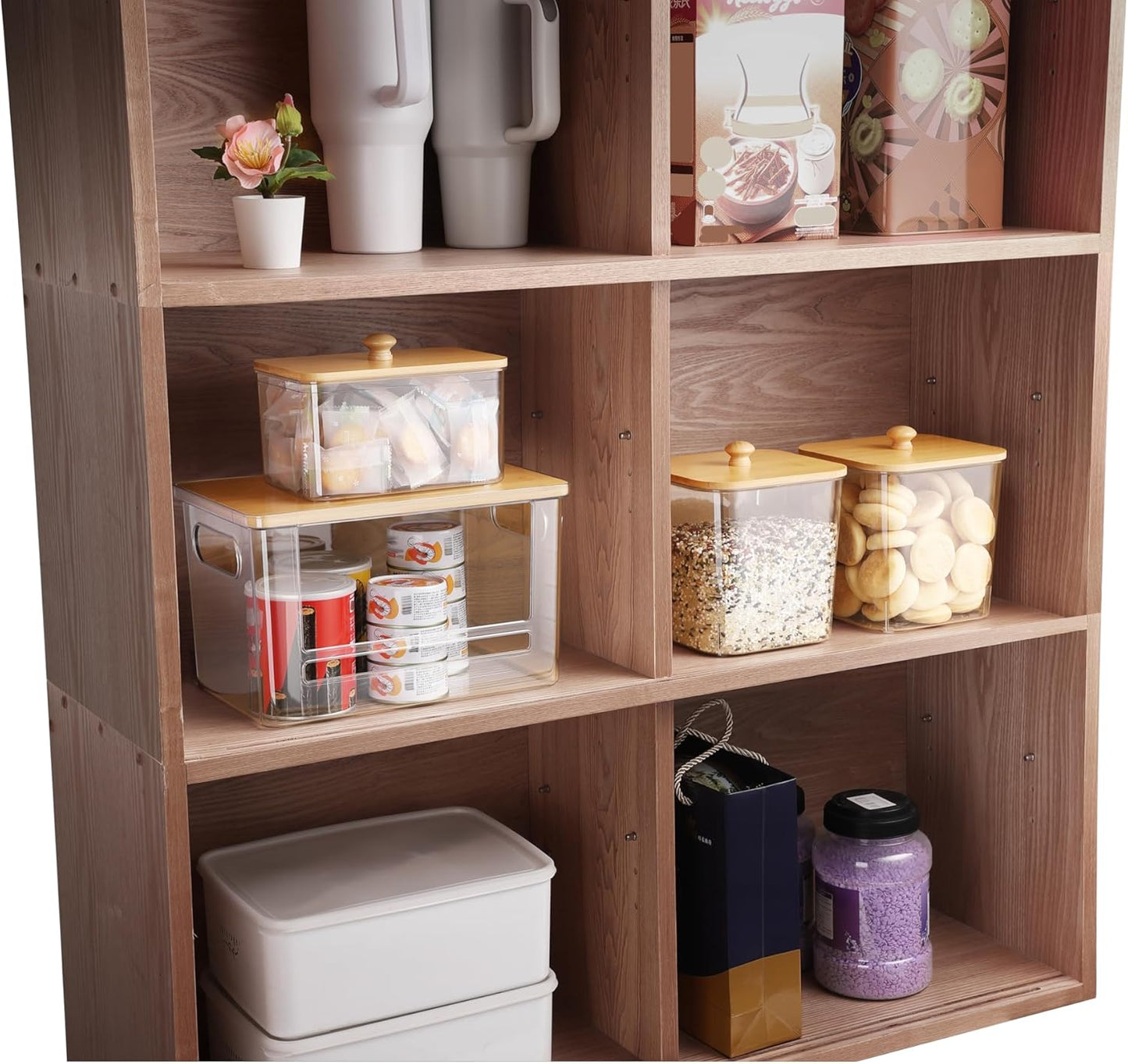 4 Pcs Extra Large Trash Bag Dispenser & Laundry Containers, Wall Mounted Clear Laundry Pods Container Dryer Sheet Holder with Lids for Laundry Room Organization and Storage