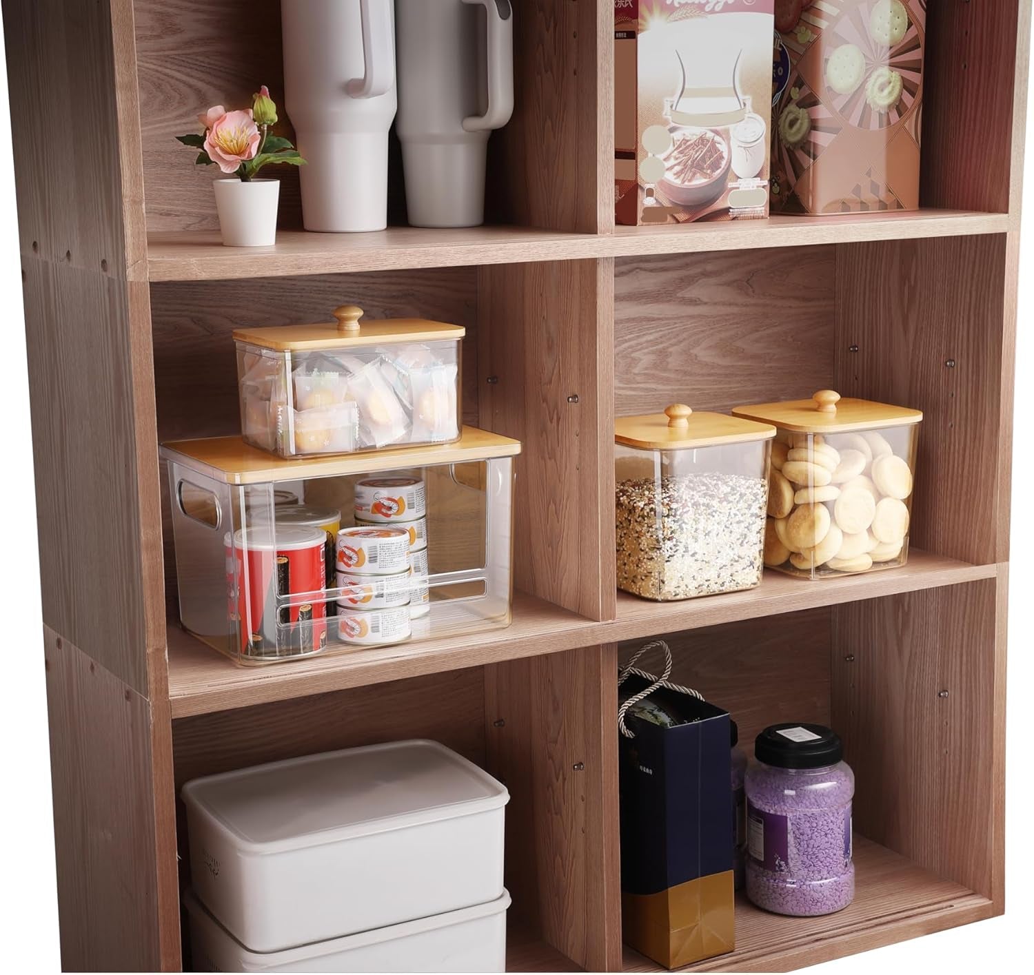 4 Pcs Extra Large Trash Bag Dispenser & Laundry Containers, Wall Mounted Clear Laundry Pods Container Dryer Sheet Holder with Lids for Laundry Room Organization and Storage