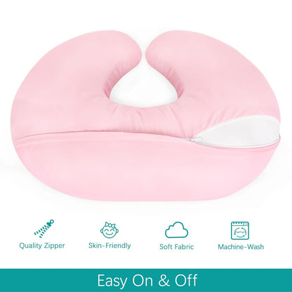Nursing Pillow Cover 2 Pack Fit for Boppy Pillow, Breathable & Skin-Friendly Nursing Slipcovers for Breastfeeding Mom, Comfortable & Machine Washable Nursing Covers