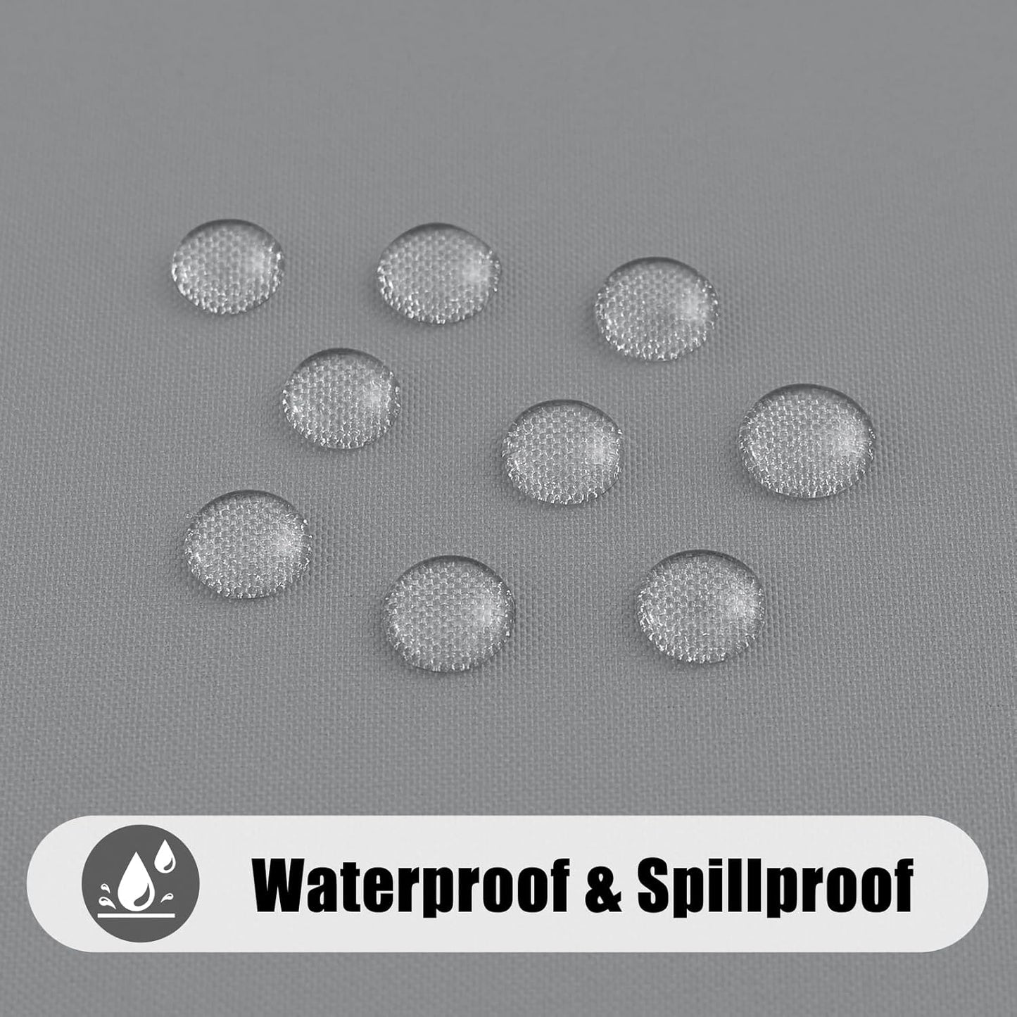 2 Pack Rectangle Picnic Table Cloth, Waterproof Elastic Fitted Tablecloths, Washable Polyester Rectangular Patio Table Cover for Camping, Indoor and Outdoor (Grey, 30"X48")