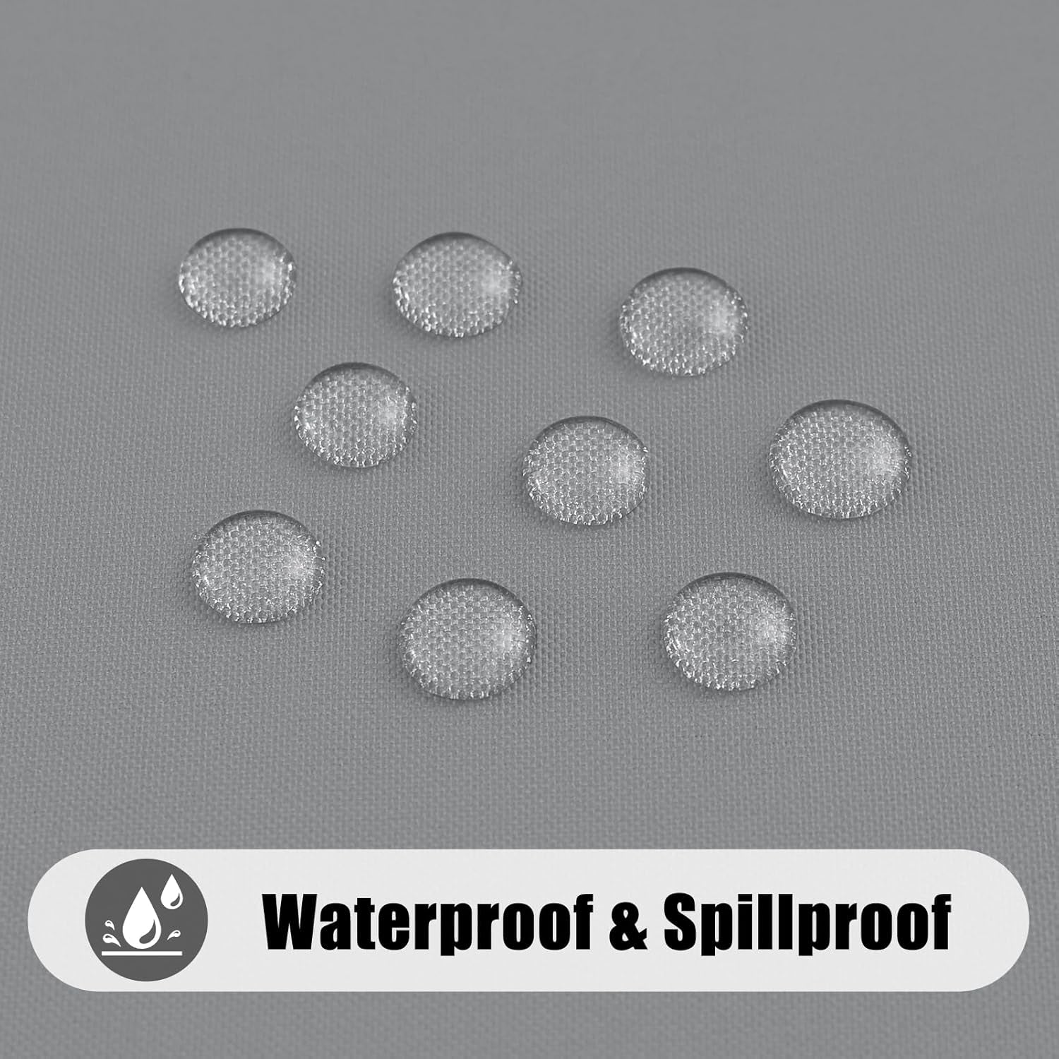 2 Pack Rectangle Picnic Table Cloth, Waterproof Elastic Fitted Tablecloths, Washable Polyester Rectangular Patio Table Cover for Camping, Indoor and Outdoor (Grey, 30"X48")