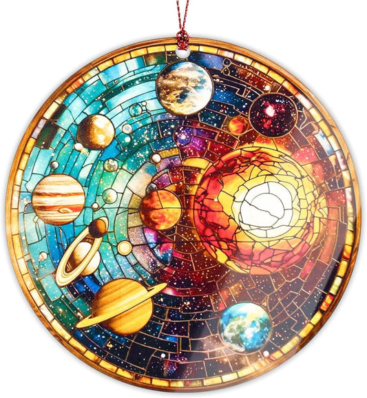 Solar System Space Christmas Ornaments 2025, Planet Ornaments for Christmas Tree, Fantasy Gifts for Men Women, Outer Space Astronomy Gifts Decor, Cosmic Ornament for Holiday Display, Xmas Decor