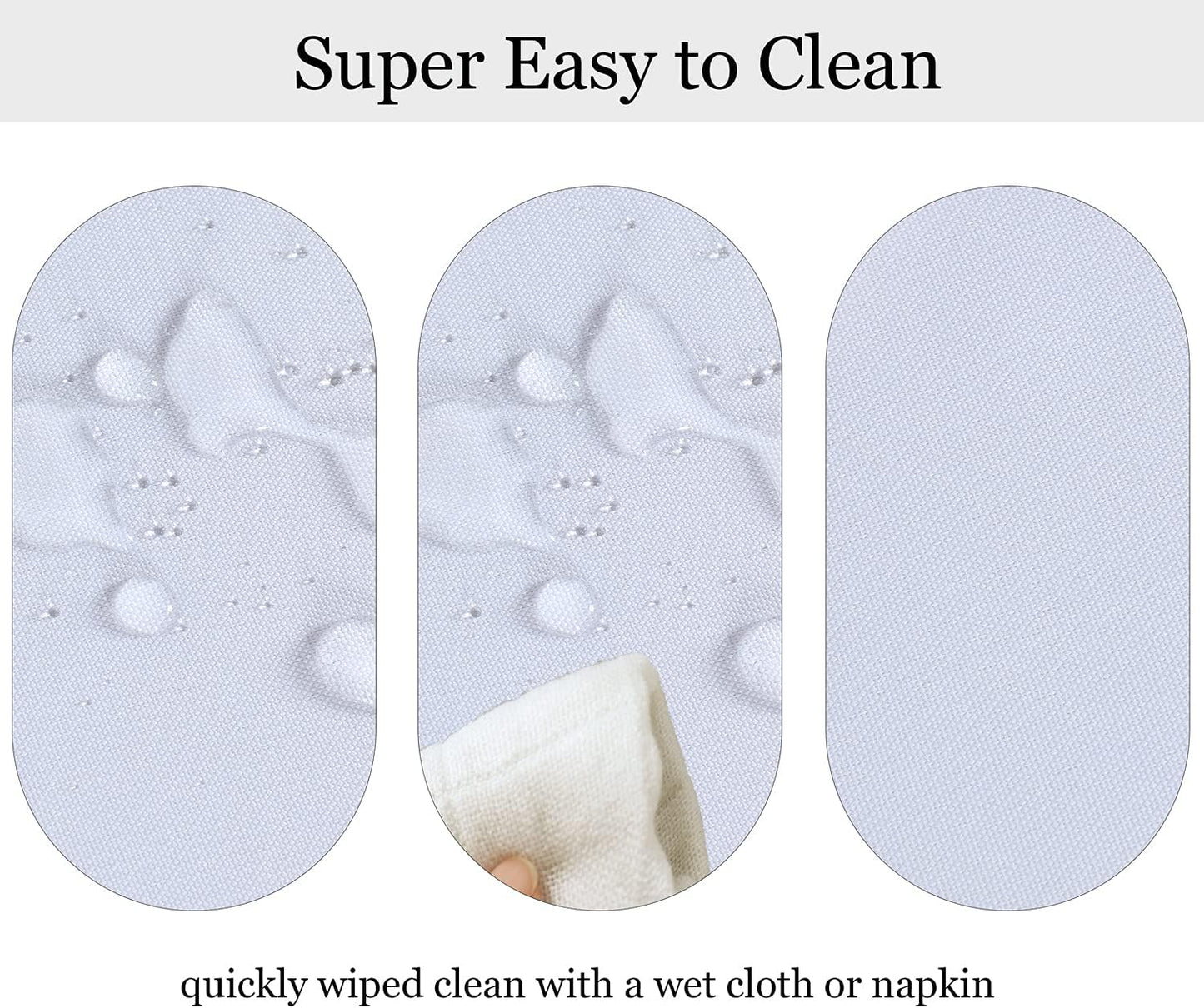 Outdoor and Indoor Table Cover - Washable, Waterproof, Wrinkle-Free Tablecloth with Zipper and Umbrella Hole for Spring/Summer Events, Picnics, BBQs, and Patios - White, 60" Round