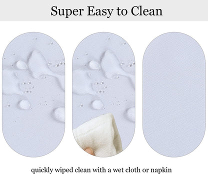 Outdoor and Indoor Table Cover - Washable, Waterproof, Wrinkle-Free Tablecloth with Zipper and Umbrella Hole for Spring/Summer Events, Picnics, BBQs, and Patios - White, 60" Round