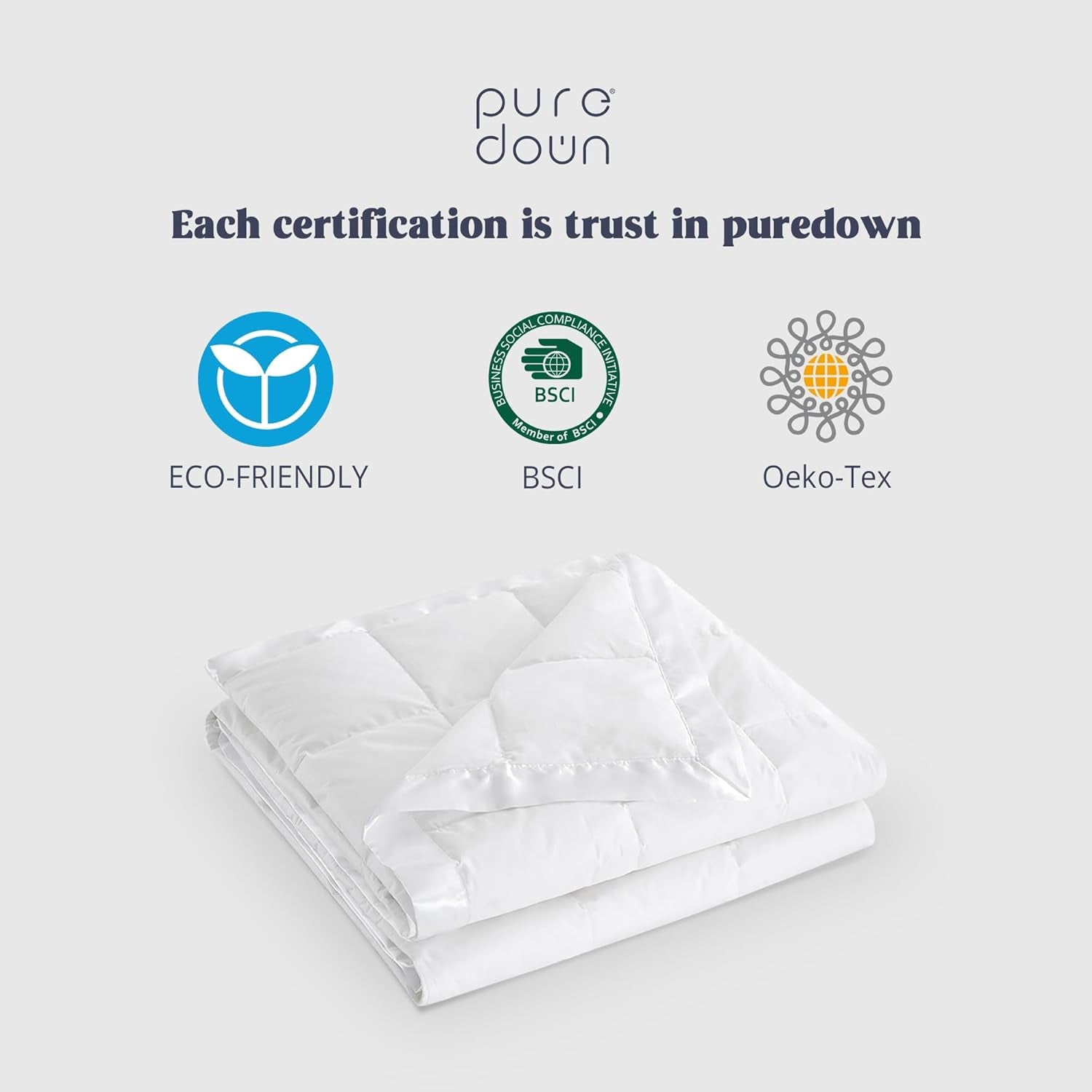 ® Blankets King Size - Soft Lightweight down Blanket for All Seasons, Cozy Warm Luxury Bed Blanket with Satin Trim, Cotton Cover, White (108"X90")