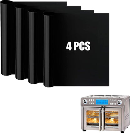 4 Pcs Air Fryer Oven Liners for Emeril Lagasse Dual Zone 360 Air Fryer Oven, Small Size Airfryer Liners Reusable Accessories for Emeril Lagasse Dual Zone Toaster