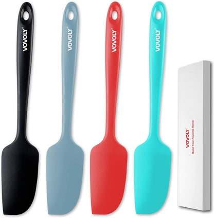 Mini Silicone Spatula - BPA Free Pro-Grade 600ºf Heat-Resistant Non-Stick Small Rubber Jar Spatula - Silicone Kitchen Scraper Utensil Tool for Cooking and Baking, 8.8 IN