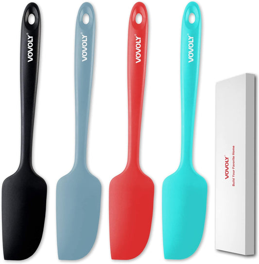 Mini Silicone Spatula - BPA Free Pro-Grade 600ºf Heat-Resistant Non-Stick Small Rubber Jar Spatula - Silicone Kitchen Scraper Utensil Tool for Cooking and Baking, 8.8 IN