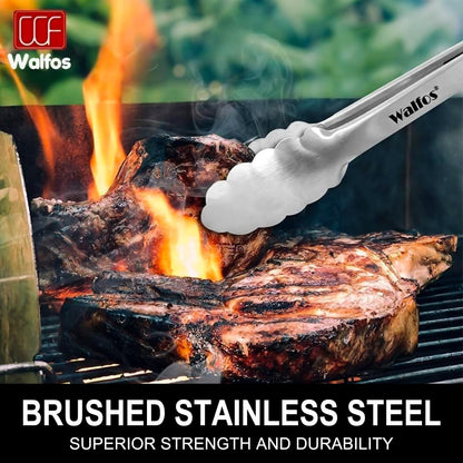 17 Inch Extra Long Grill Tongs, Ultimate Stainless Steel BBQ Tongs for Grilling, Cooking, Bbq/Barbecue, Buffet and Turning Food