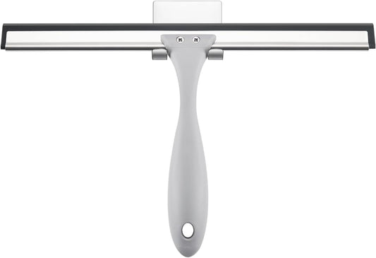 Squeegee for Shower Glass Door, All-Purpose Squeegee with Hook for Shower Doors, Windows, Mirrors, Tiles and Car Glass, 10 Inches