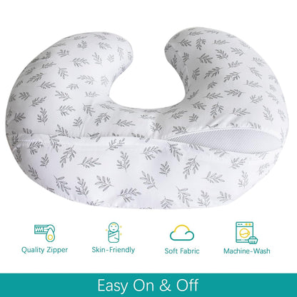 Nursing Pillow Cover 2 Pack Fit for Boppy Pillow, Breathable & Skin-Friendly Nursing Slipcovers for Breastfeeding Mom, Comfortable & Machine Washable Nursing Covers