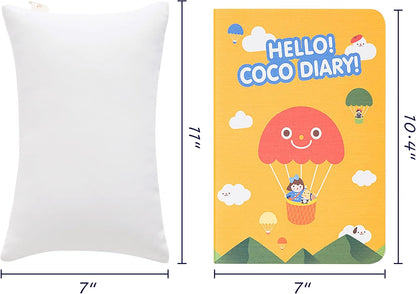 2 Pack Microfiber Mini Pillows, 11X7 Inches, Soft Washable Travel Nap Pillows, White